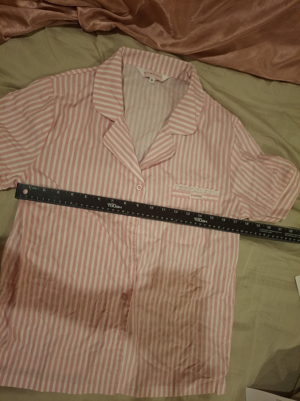 Rampage Pink and White Striped Pajama Set - Picture 8 of 13